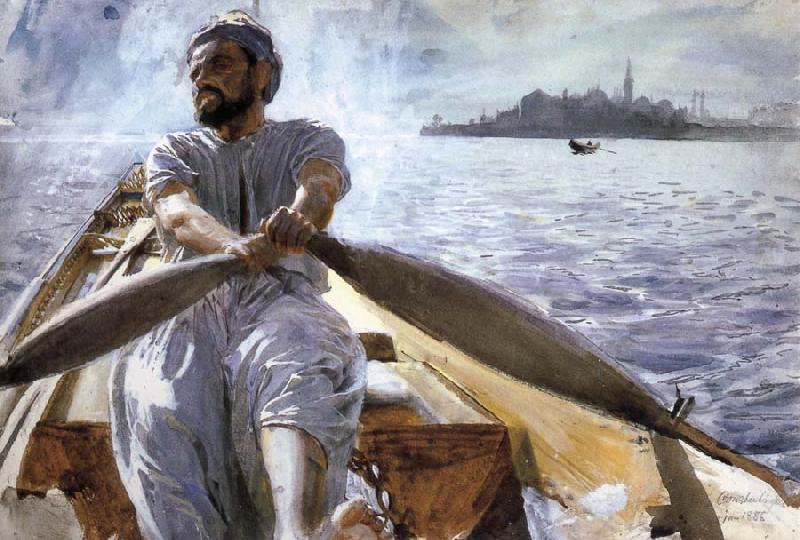 Anders Zorn Kaik oarsman